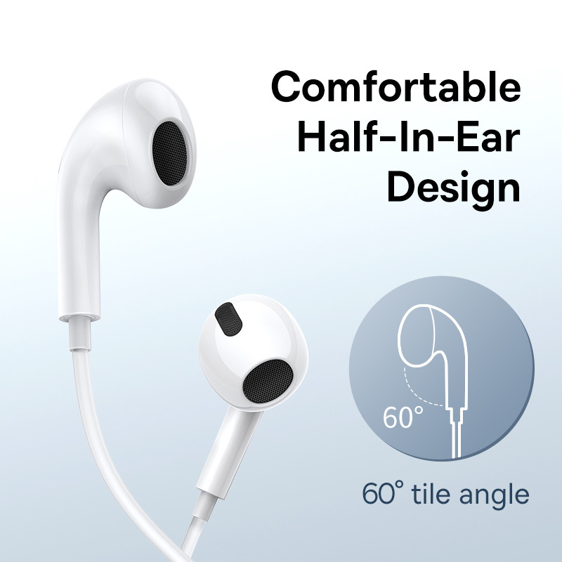Проводные наушники Baseus C17  – обзор и цена Wired Earphone Lightning