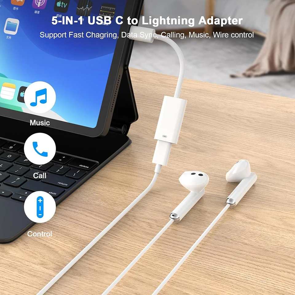 Переходник для наушников Type- – обзор и цена Wired Earphone Lightning